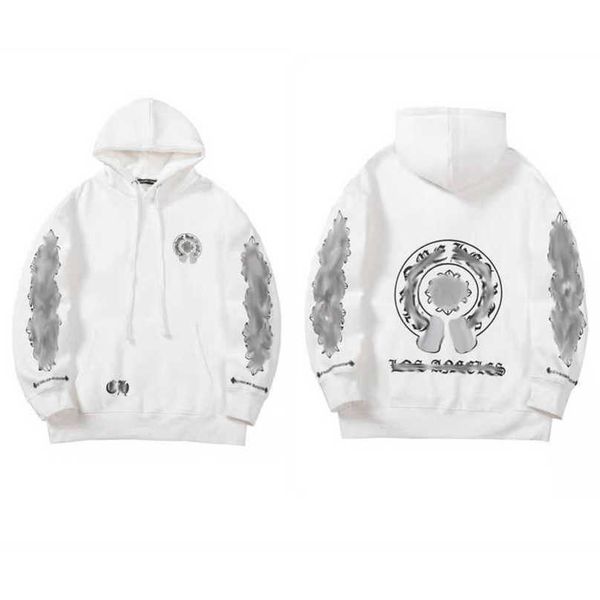 

fashion mens luxury jackets sweatshirts designer hoodies ch men women zipper cross scroll simple hooded sweater pullover hoodie casual coat, Black