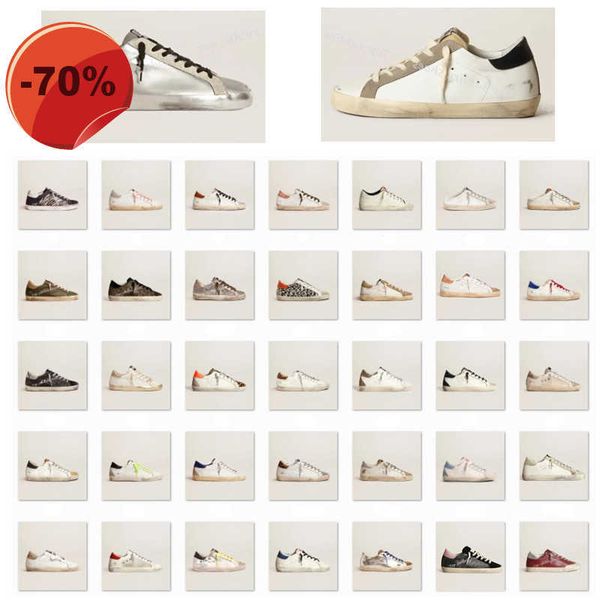 

cake fashion basket golden shoes star sneakers white distressed dirty goose designer superstar men and women casual, Black