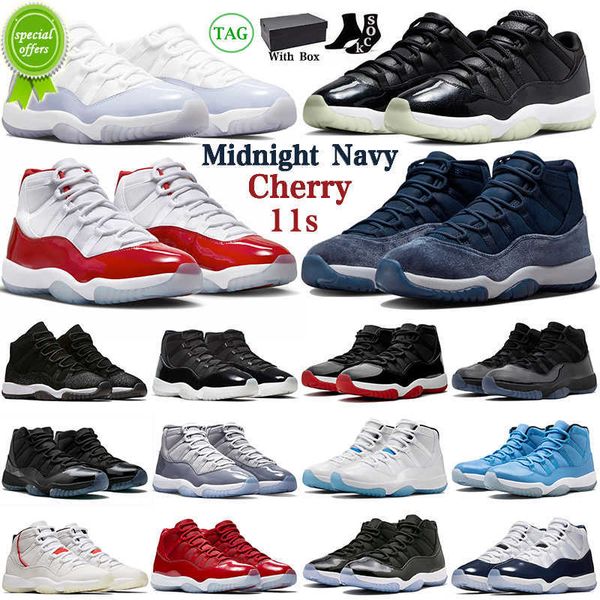 

2023 with box 11 basketball shoes jumpman 11s men women midnight navy royal blue cool grey cherry pantone pure violet concord, Black