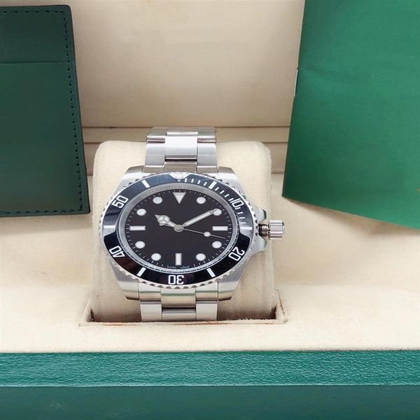 

model men's watch black dial silver stainless steel strap automatic mechanical 2813 movement mens wristwatch fashion s2304, Slivery;brown