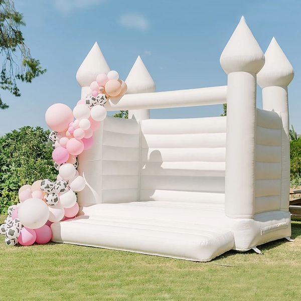 

10ft/13ft/16ft commercial white wedding inflatable bounce house combo party jumpping bounce castle with blower for kids adults