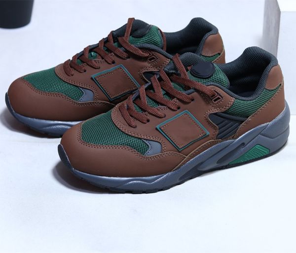 

580s low beef & broccoli running shoes brown green sneaker splicing vamp