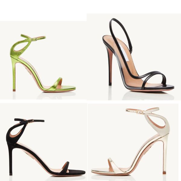 

luxury all-weather joy sandals calfskin lace shoes fashion brand so nude plexi high heel sandals elegant women show and comfortable charm, Black