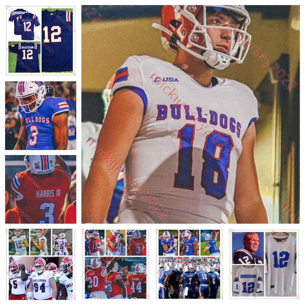 

deshon hall jr. louisiana tech bulldogs jersey devontae mozee allen walker kyle maxwell khiry morrison harlan dixon custom stitched louisian, Black