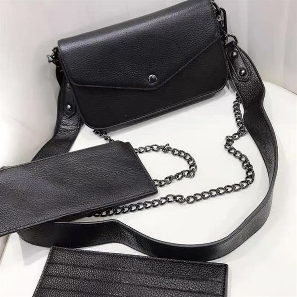 

dicky0750 leather clutch handbags for women evening bags fashion chain purse lady shoulder handbag presbyopic crossbody mini messe266l