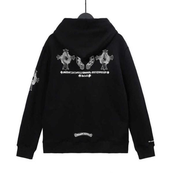 

mens luxury fashion jackets sweatshirts designer hoodies men women zipper cross scroll simple hooded sweater pullover hoodie casual coat ja, Black;brown