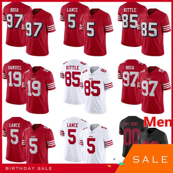 

football jerseys men women youths san francisco''49ers''54 fred warner 16 joe montana 8 steve young 80 jerry rice 23 chr, Black;red