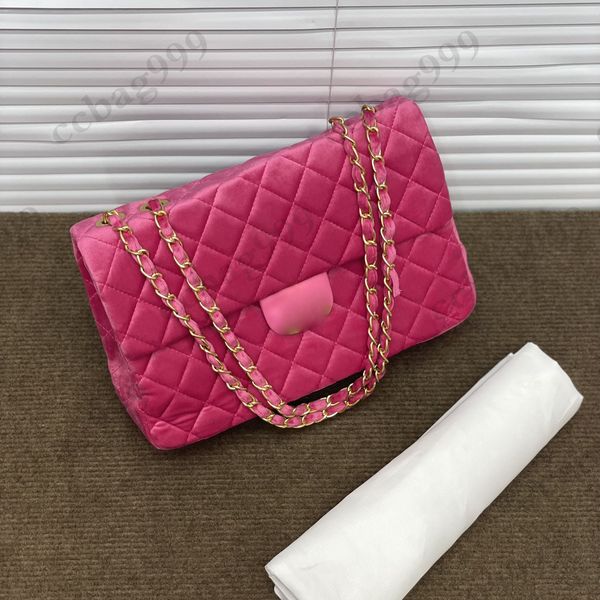 

womens velvet maxi designer flap bags vintage gold metal matelasse quilted hardware chain totes shoulder crossbody with pouch wallets french