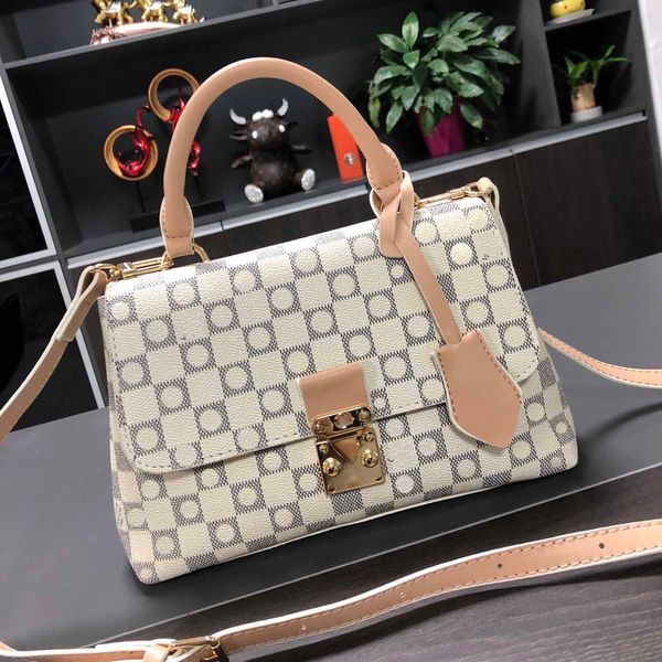

bags totes handbag designer bag women classic imitation luxury brand plaid print logo letter shoulder bag fashion party buckle dinner purse
