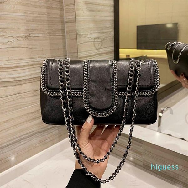 

designer- ladies leather fashion bag flip cover large capacity chain outdoor sacoche luxury handbag diagonal wallet shoulder bags2358