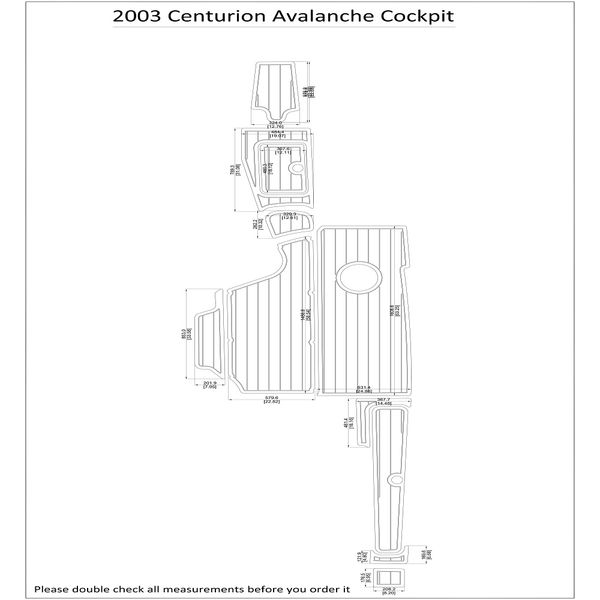 

2003 centurion avalanche cockpit boat eva faux foam teak deck floor pad