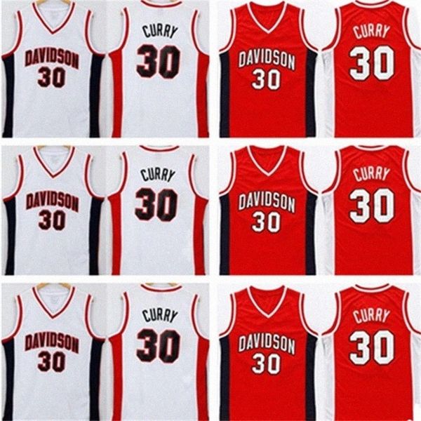 

ncaa davidson wildcats stephen 30 curry basketball jerseys red stitched college jersey men color team embroidery for sport fans weariwqr#, Black