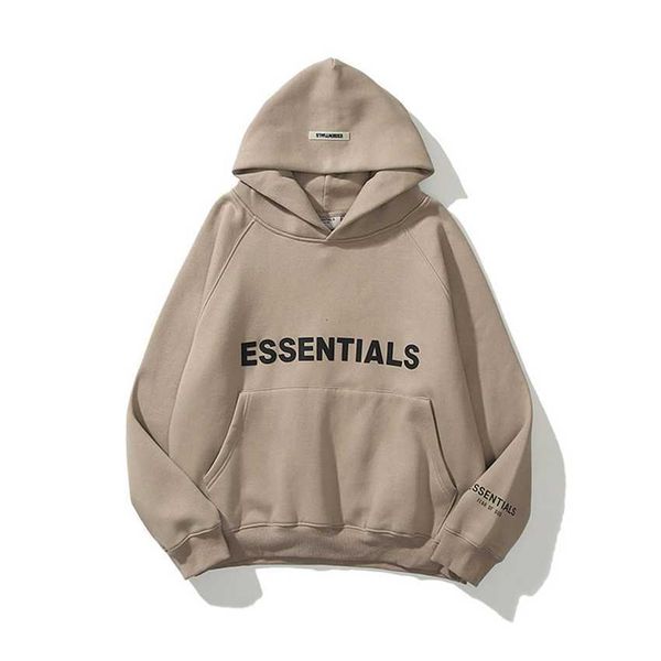 

luxury hooded sweatshirt esentialsentials new double line sweater coat luxury brand letter men's and women's hoodies, Black;brown