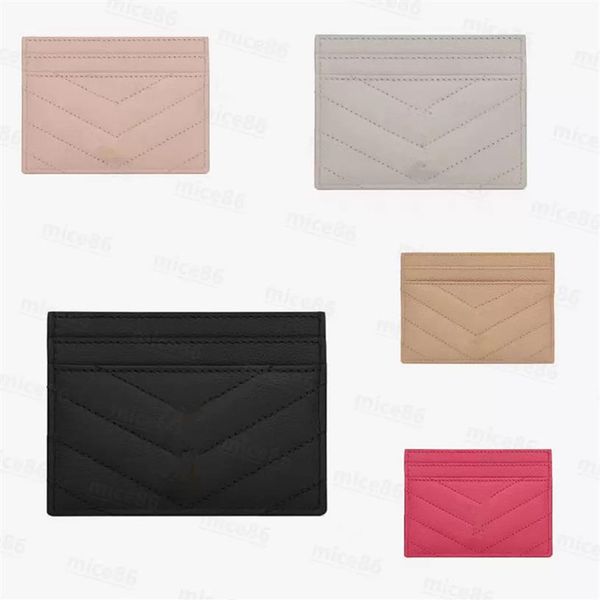 

genuine leather purse card holder luxurys designer wallet men women's holders fashion coin black lambskin m253g, Red;black