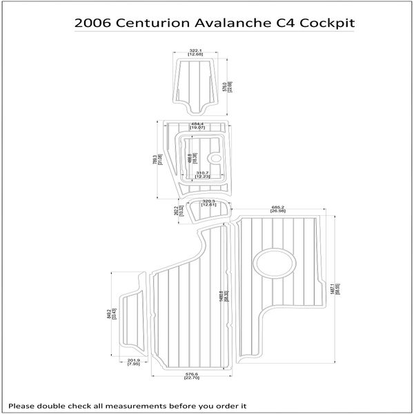 

2006 centurion avalanche c4 cockpitboat eva faux foam teak deck floor pad