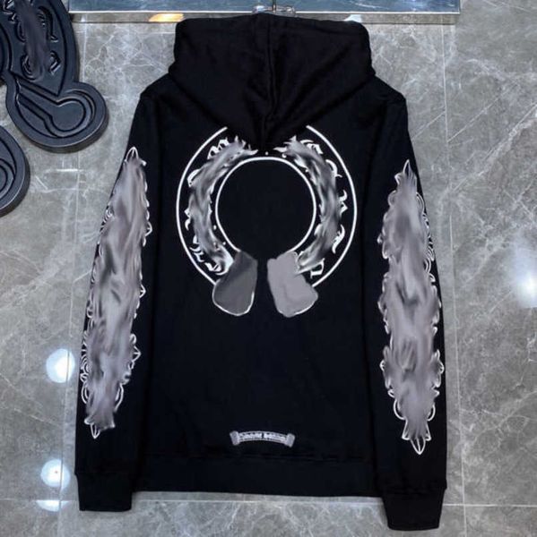 

luxury mens fashion jackets sweatshirts designer hoodies men women zipper cross scroll simple hooded sweater pullover hoodie casual coat ja, Black;brown