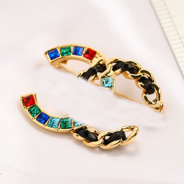 

designer brooch luxury gold-plated pin brooches fashion jewelry girls pearl premium gift couple family wedding party coloured diamond, Gray