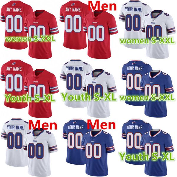 

40 von miller football jerseys buffalo''bills''men women youth 27 tre'davious white 17 josh allen red 49 tremaine e, Black;red