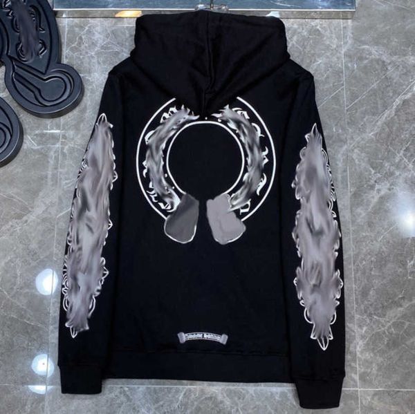 

jackets luxury fashion mens sweatshirts designer hoodies ch men women zipper cross scroll simple hooded sweater pullover hoodie casual coat, Black