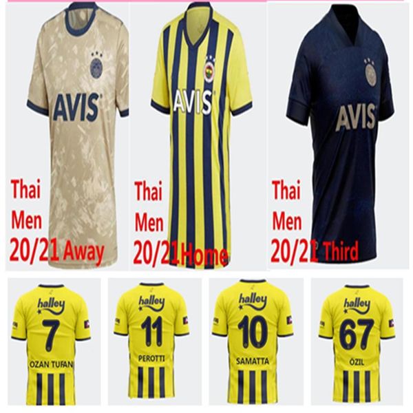 

high-quality fenerbahce sk 2021 futbol jerseys home away third 20 21 thiam pelkas mesut ozan tufan perotti samatta soccer uniforms2538, Black;yellow