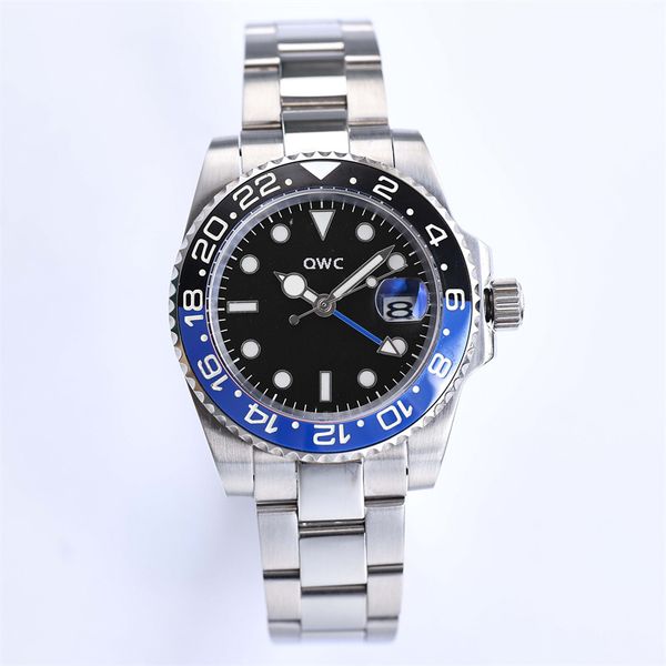 

watches for mens upgraded diver series watch gold ceramic inlaid stainless steel original solid bracelet automatic movement auto date classi, Slivery;brown