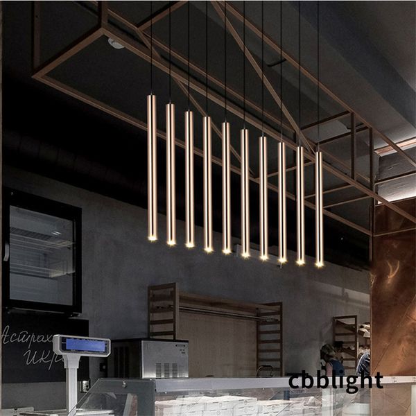 

nordic long tube pendant lights hanging kitchen light white black golden length adjustable home dining room lighting lights chandeliers lrs0