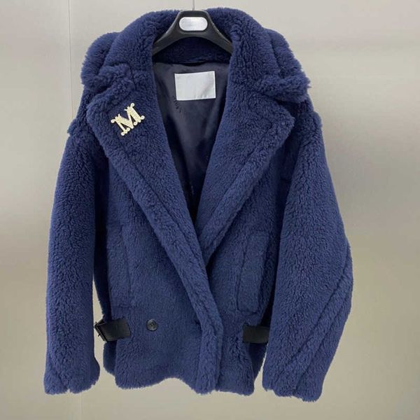 

high version womens woolen coat winter warm jackets max designer jacket women wool trench coats fashion short windbreaker 0088, Black