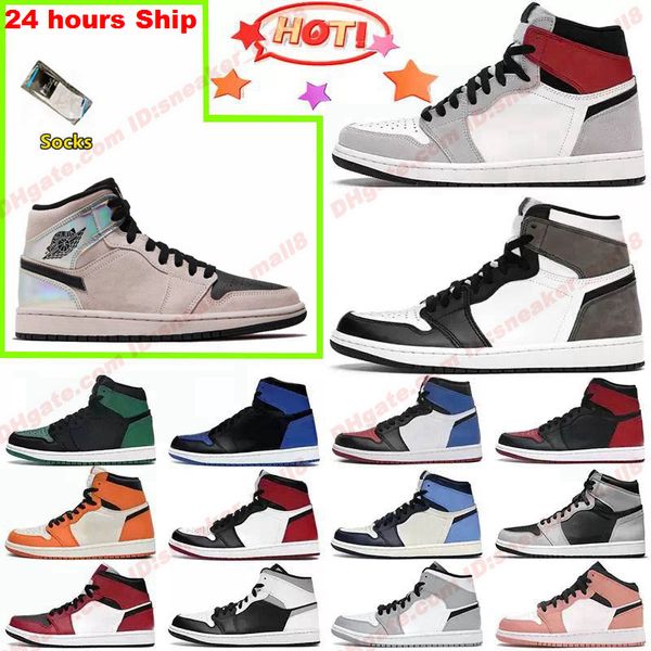 

a1 jumpman 1s mens shoes sneakers trainers fashion og high leather casual outdoor zapatillas skateboarding sports 36-44 hococal, Black
