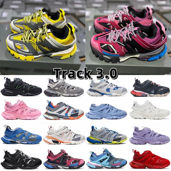 

2023 Brand Designer Men Women Casual Track 3 3.0 Triple White Black Sneakers Tess.s. Gomma Leather Trainer Nylon Printed Platform Trainers Shoes 35-45, Light tan