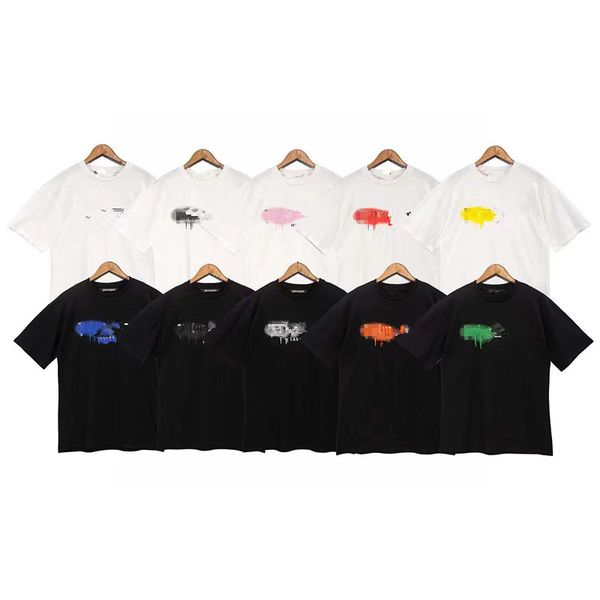 

mens designer shirt luxury t-shirt brand palms angels t shirt pa clothing spray letter short sleeve spring summer tide men and women tee tsh, White;black