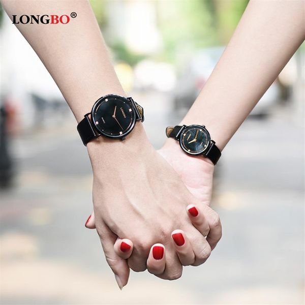 

2020 longbo fashion lovers simple watches luxury leather men women watches casual couple watches waterproof hombre mujer 5056312h, Slivery;brown
