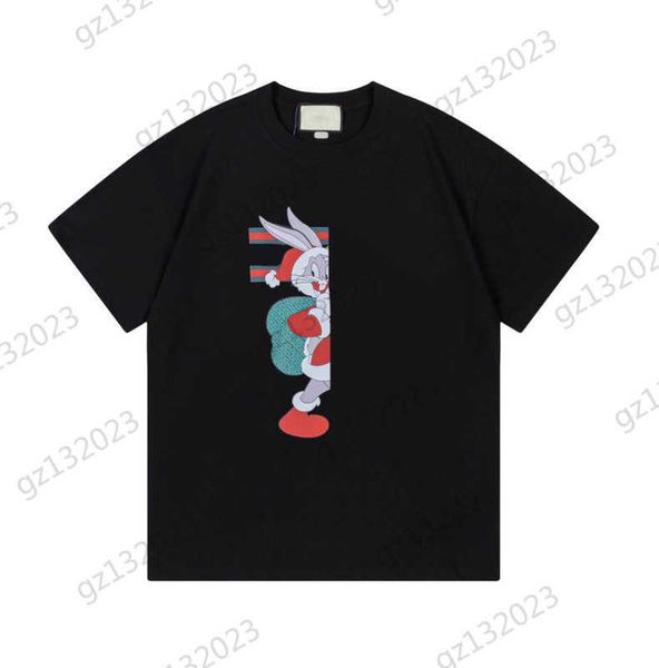 

womens clothes t-shirts christmas rabbit print short sleeves t-shirt thread round neck loose pullover tees casual joker women clothes 1970, White