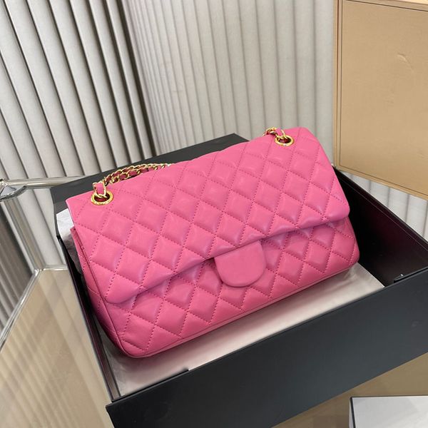 

womens classic lambskin double flap quilted bags gold metal hardware shoulder purse crossbody outdoor sacoche luxuries handbags multi pochet