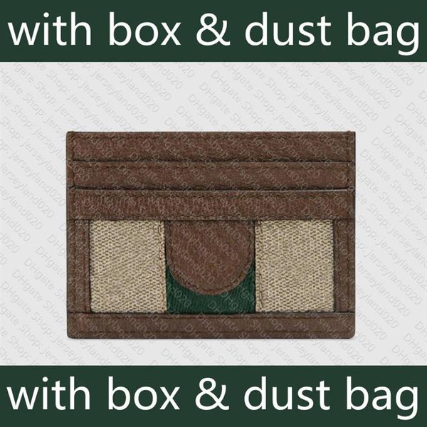

523159 ophidia designer womens canvas web stripe card holder cardholder case mini marmont wallet key pouch coin purse tote bag250c, Brown;gray