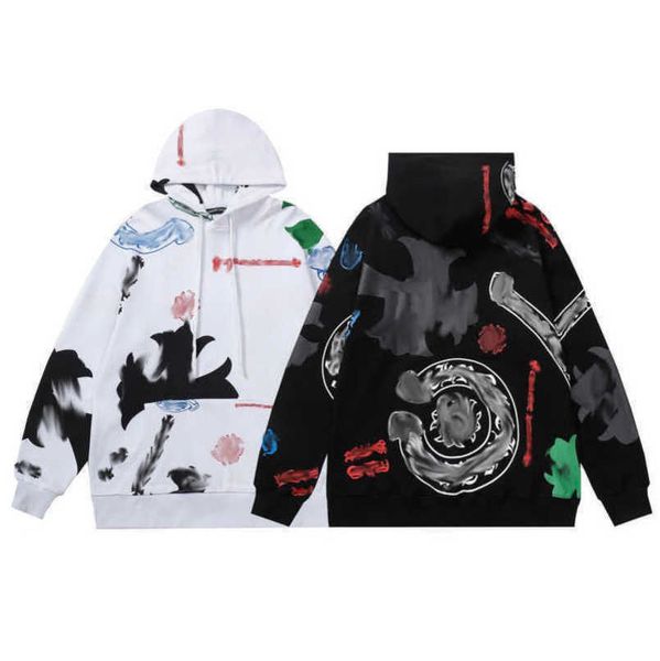 

luxury jackets fashion men's sweatshirts men women classic hoodies zipper hooded sweater designer cross pullover sanskrit hoodie casual, Black