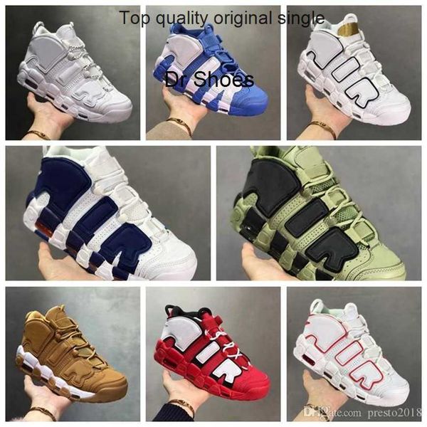 

2022 more mens women basketball shoes uptempos scottie tri-color pippen total white sunset multi-color black bulls hoop pack university blue