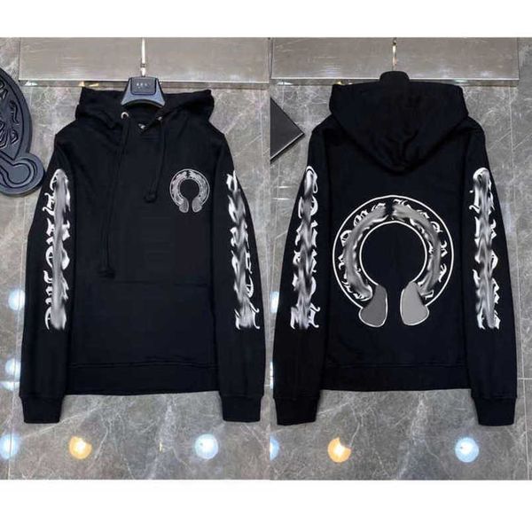 

mens luxury fashion jackets sweatshirts designer hoodies ch men women zipper cross scroll simple hooded sweater pullover hoodie casual coat, Black