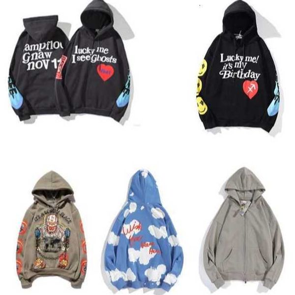 

sunday service graffiti printed hoodies cotton hooded sweater pullover loose men women holy spirit cpfm autumn jacket, Black
