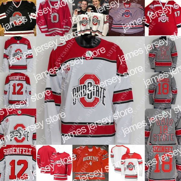 

hockey jerseys ohio state buckeyes hockey jersey tate singleton mason lohrei mark cheremeta travis treloar gustaf westlund grant gabriele do, Black;red