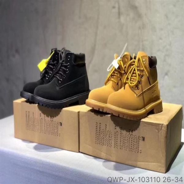 

2021 kids branded martin boots boys girls children waterproof designer ankle boots snow boots winter work boot shoes262z