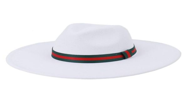 

wide brim hats white men women 95cm big wool fedora hat with chain ladies jazz bowler felt panama sombrero cap3050427, Blue;gray
