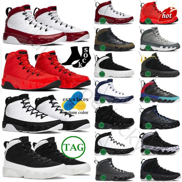 

og jumpman 9 9s mens basketball shoes fire red particle grey change the chile world gym university gold racer blue bred dream, Black