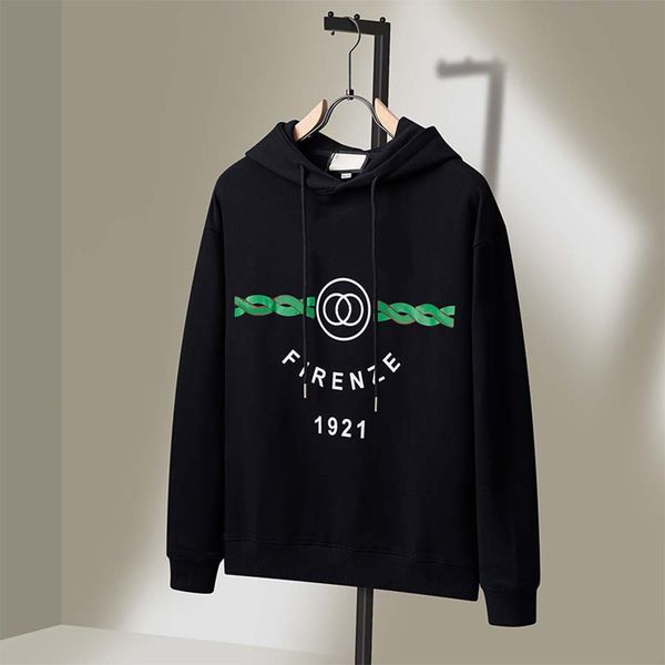 

new mens hooded hoodies womens 23fw fashion streetwear pullover sweatshirts simple hoodies couple clothing, Black