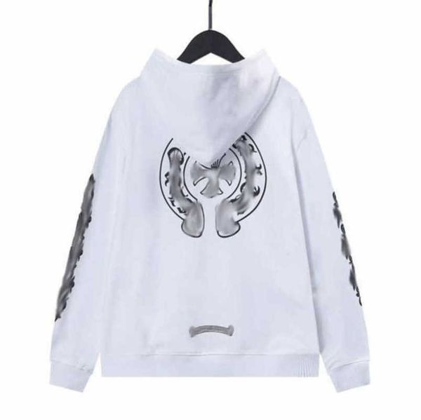 

fashion luxury men's sweatshirts jackets ch hoodies men women designer boy sanskrit print sweater zipper hooded cross pullover hoodie c, Black;brown