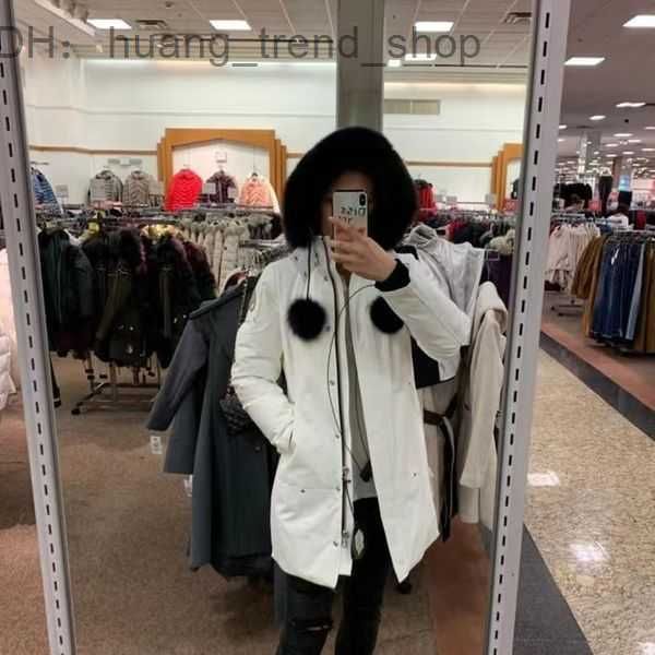 

canadian womens casual down jacket outdoor warm fur coat doudoune winter 4 mooses knuckles wv9h, Black
