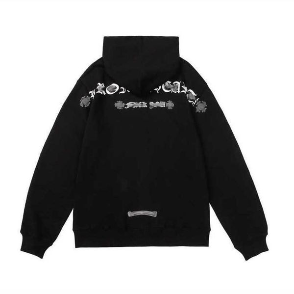 

jackets luxury mens fashion sweatshirts designer hoodies ch men women zipper cross scroll simple hooded sweater pullover hoodie casual coat, Black