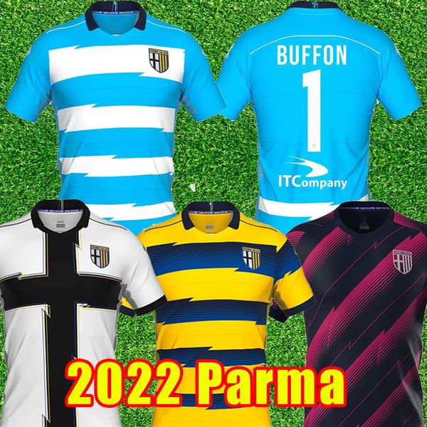 

22/23 buffon parma soccer jerseys anniversary goalkeeper special 2022 2023 inglese gervinho mihaila karamoh alves football shirt kurtic gras, Black;yellow