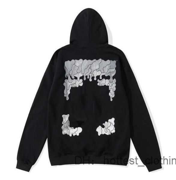 

2022 %60 off style trendy fashion sweater painted crow stripe loose hoodie men's and women's coatjqm1off t-shirts offs 9zal 9 wh1t, Black