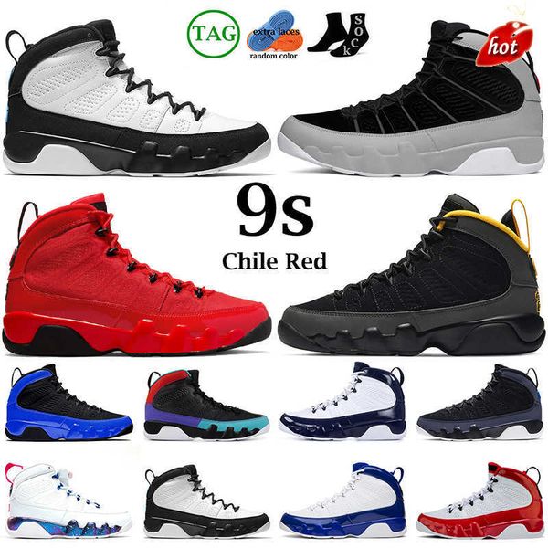 

og 2022 men basketball shoes 9s jumpman 9 change the world university gold chile red blue unc bred statue particle grey mens, Black