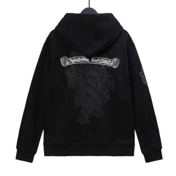 

jackets men's fashion luxury ch sweatshirts men women classic hoodies zipper hooded sweater designer cross pullover sanskrit hoodie cas, Black;brown